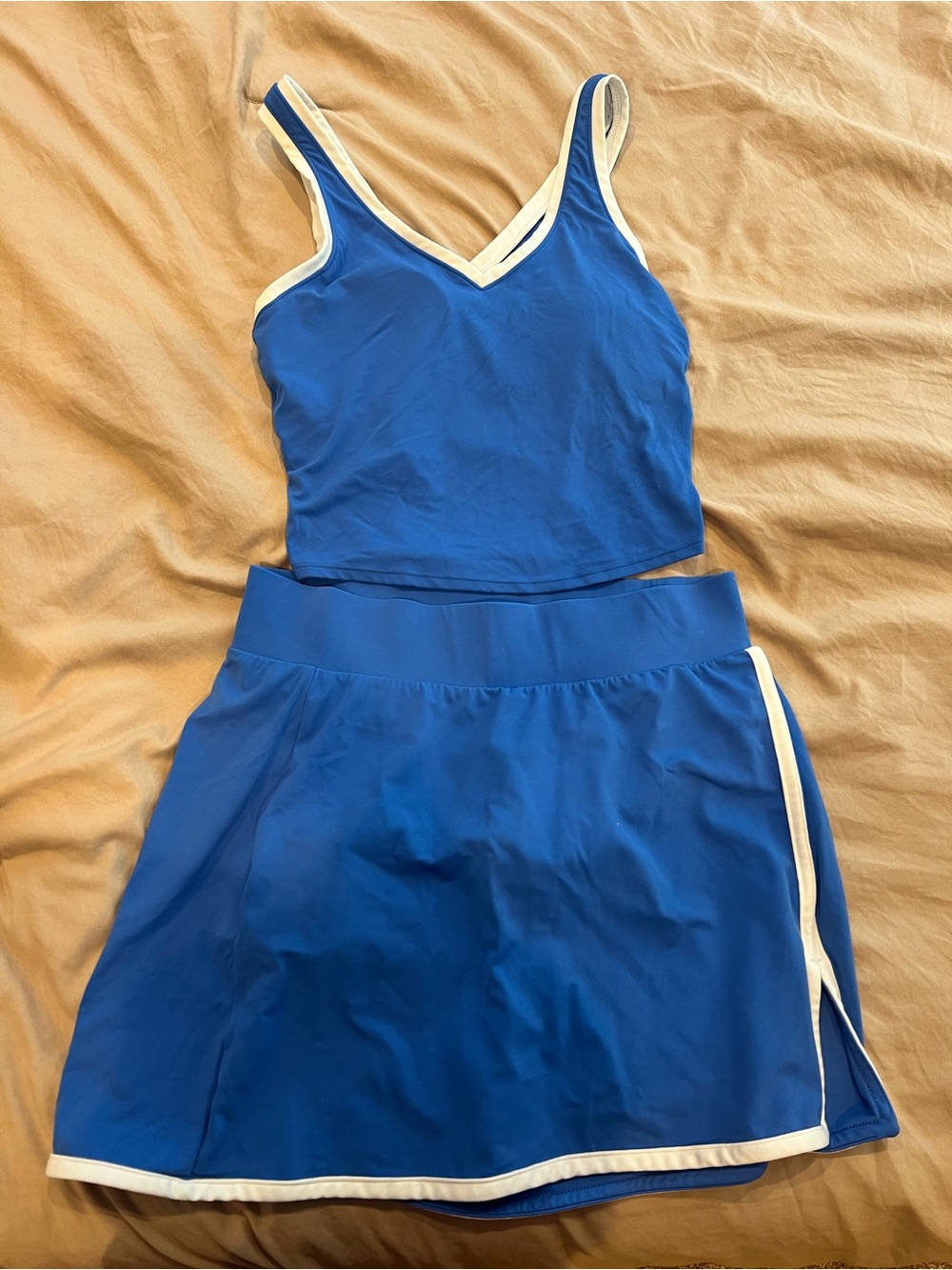 all in motion Blue Athletic Top with White Logo